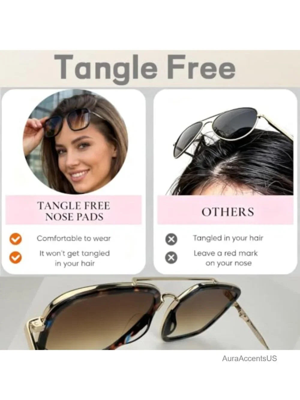 Oversized Square Aviator Sunglasses Gradient Lens UV400 Women's